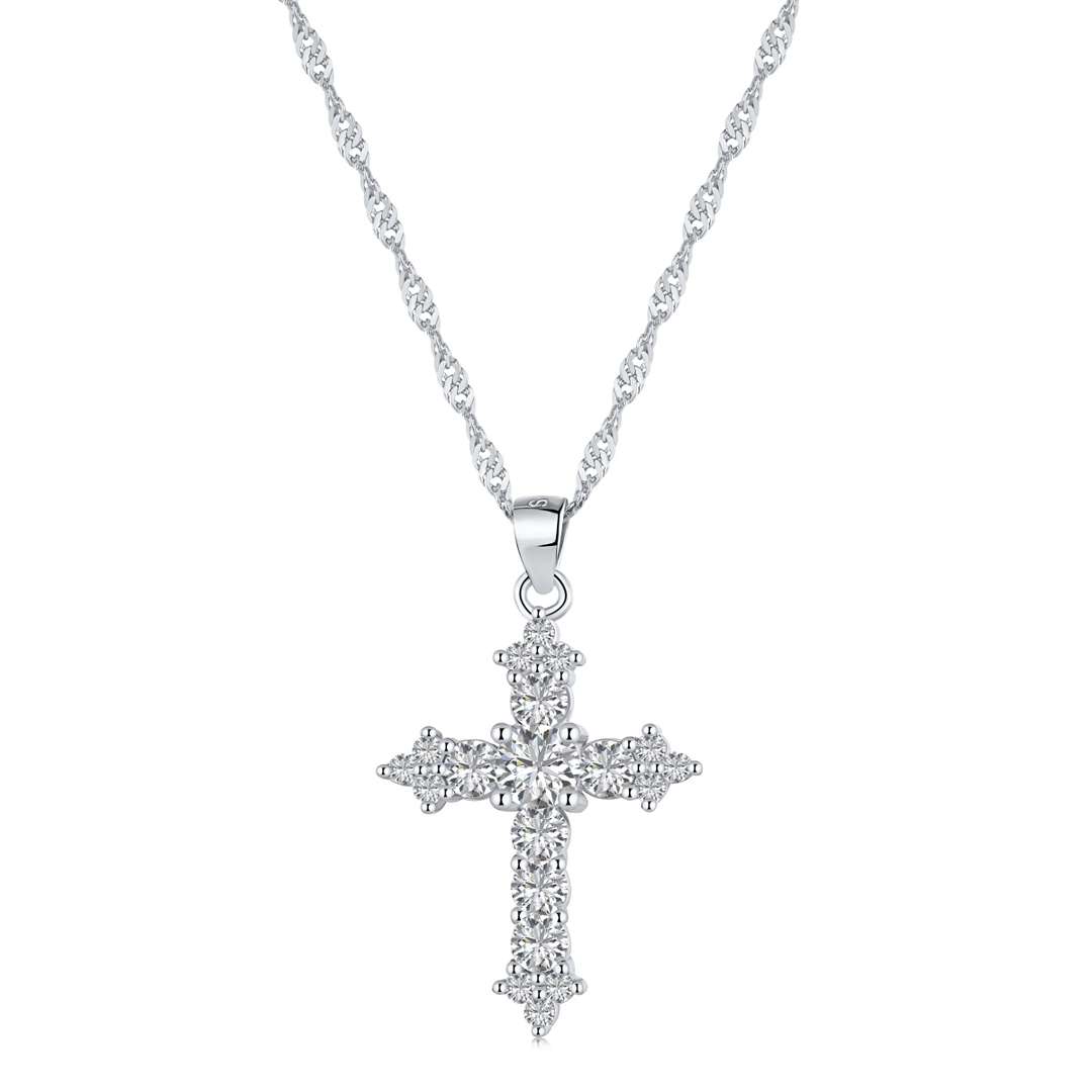 [Lucky Star]Delicate Cross Shape Necklace