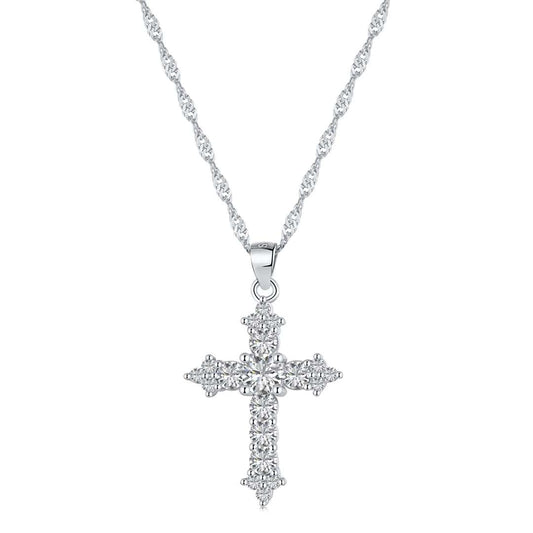 [Lucky Star]Delicate Cross Shape Necklace