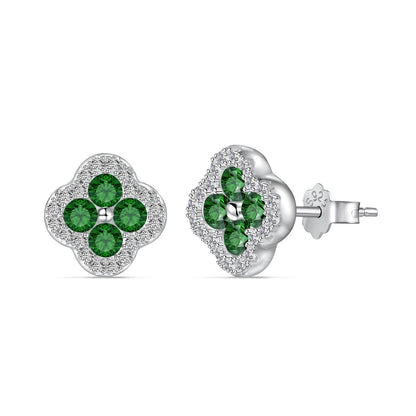 [Lucky Star]Four-Leaf Clover Flower Shaped Earrings