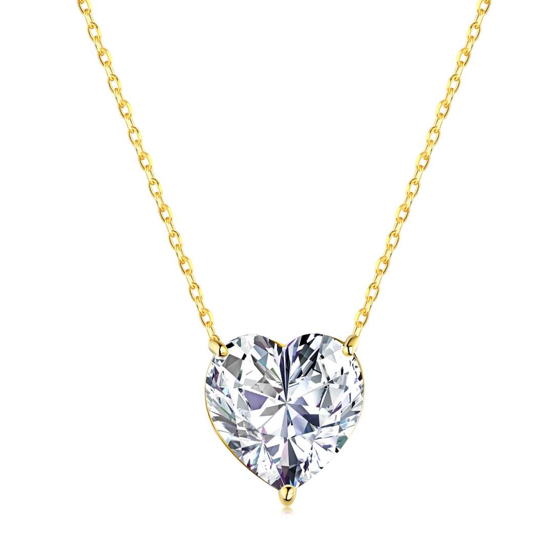[Lucky Star]6.0 carat Radiant Heart Shape Necklace