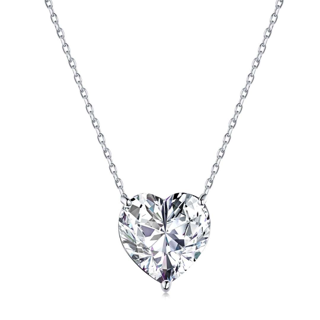 [Lucky Star]6.0 carat Radiant Heart Shape Necklace