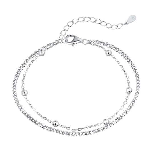 [Lucky Star]Delicate Bead Double Layer Bracelet