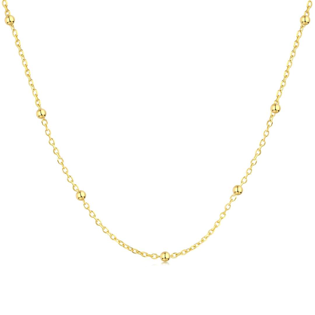 [Lucky Star]Small Bead Clavicle Chain Simple Necklace