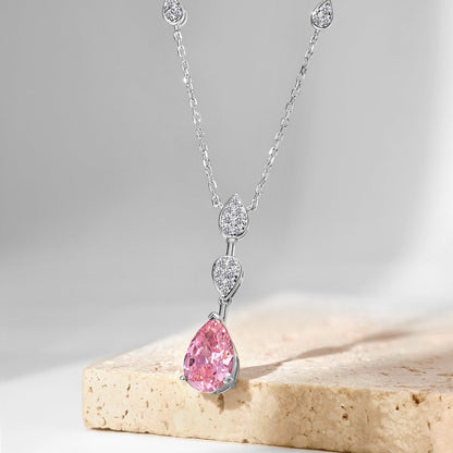 [Lucky Star]Dazzling Pear Cut Necklace