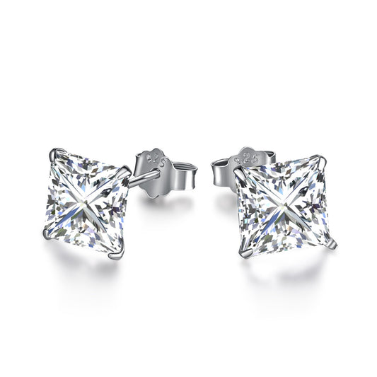 [Lucky Star]Ornate Square Shape Earrings