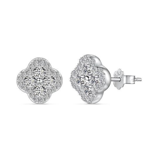 [Lucky Star]Four-Leaf Clover Flower Shaped Earrings