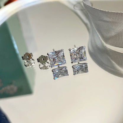 [Lucky Star]Ornate Square Shape Earrings