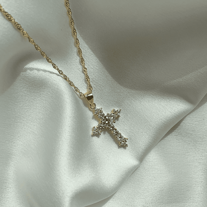 [Lucky Star]Delicate Cross Shape Necklace