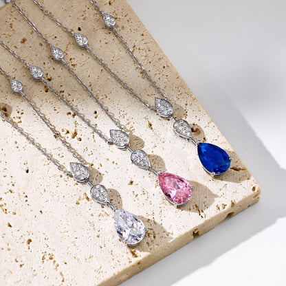 [Lucky Star]Dazzling Pear Cut Necklace
