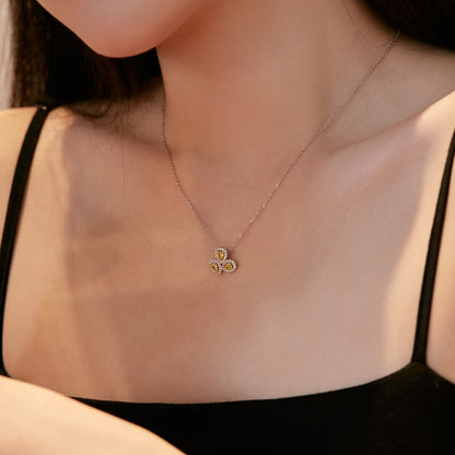 [Lucky Star]Elegant Flower Shape Pear Cut Necklace