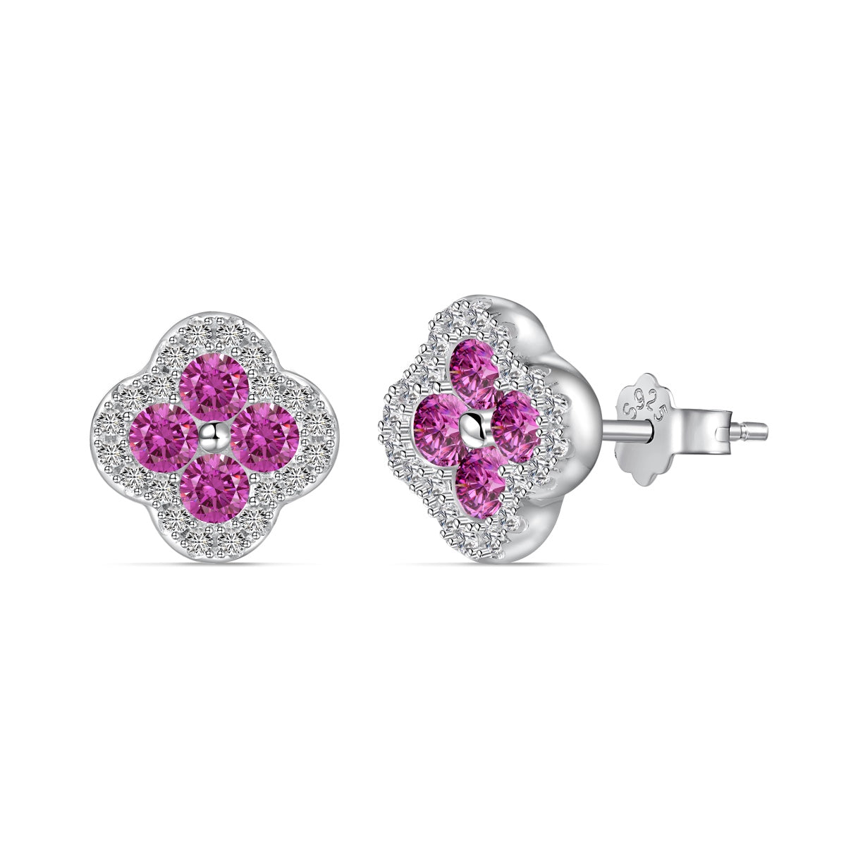 [Lucky Star]Four-Leaf Clover Flower Shaped Earrings