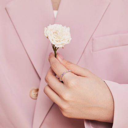 [Lucky Star]Unique Scintillating Round Cut Daily Ring
