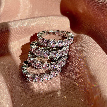[Lucky Star]Eternity Round Cut Tennis Ring