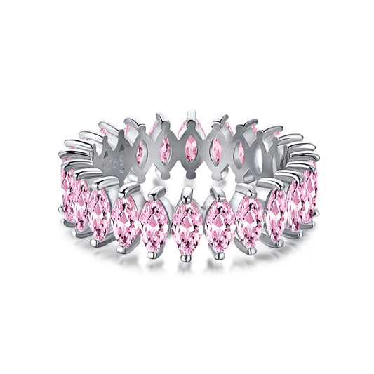 [Lucky Star]Gorgeous Marquise Cut Tennis Ring