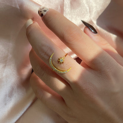 [Lucky Star]Eternity Moon & Star Ring