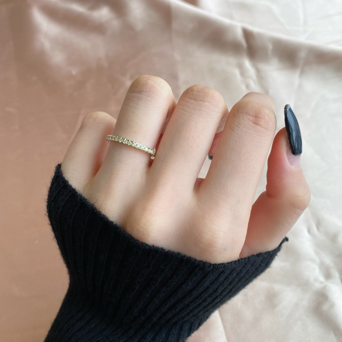 [Lucky Star]Delicate Sparkling Round Cut Daily Ring
