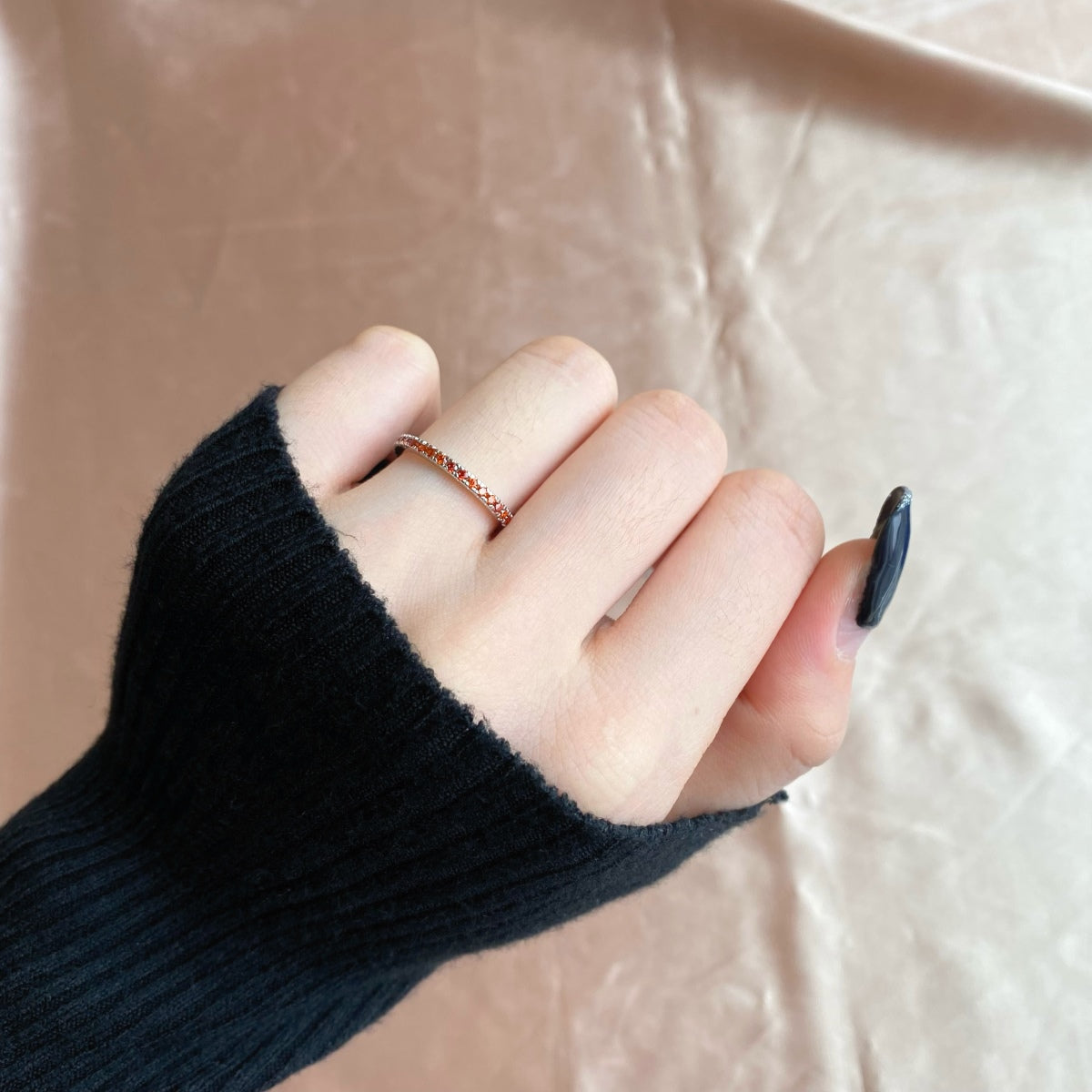 [Lucky Star]Delicate Sparkling Round Cut Daily Ring
