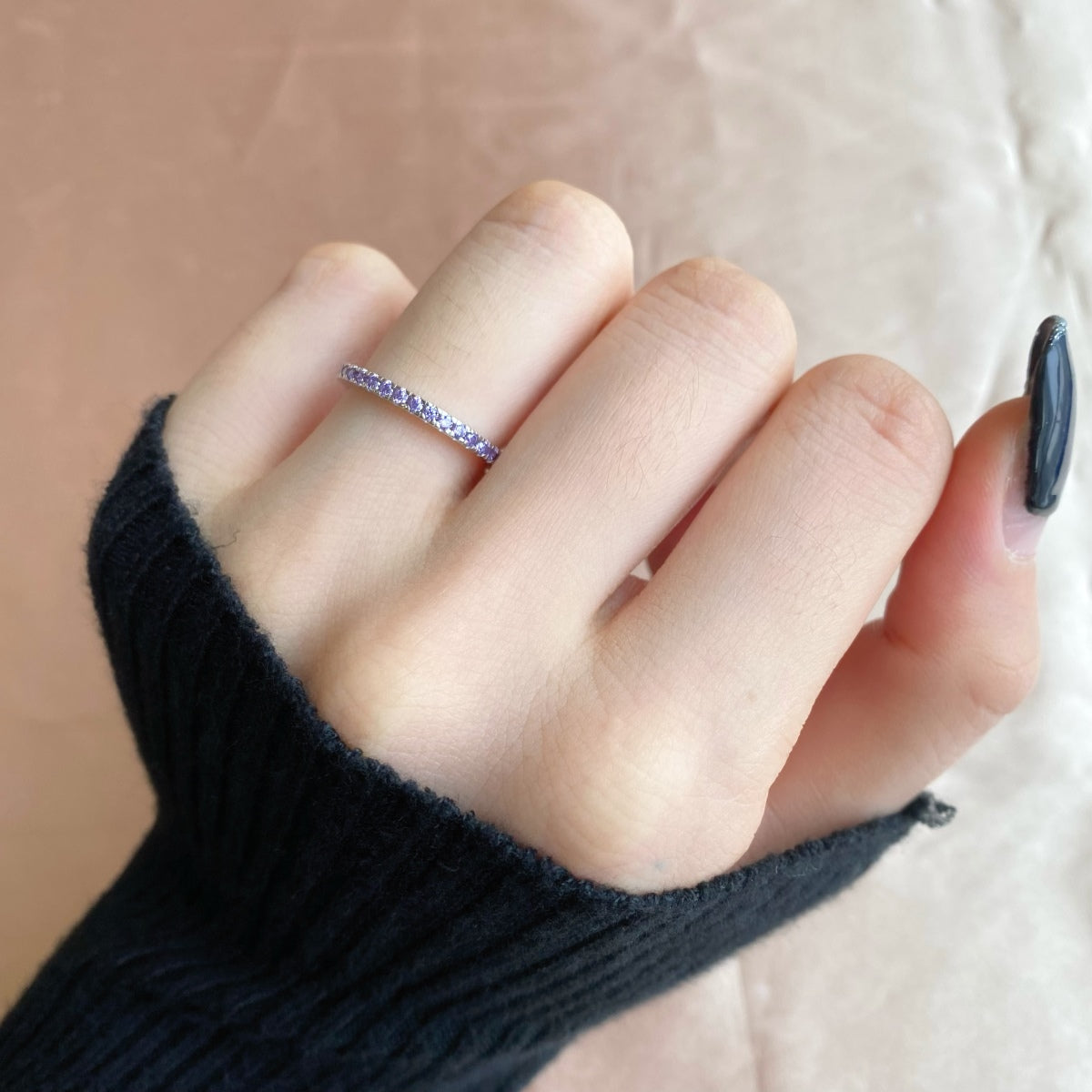 [Lucky Star]Delicate Sparkling Round Cut Daily Ring