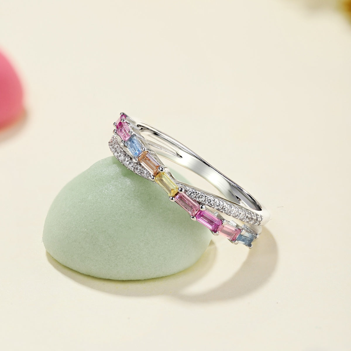 [Lucky Star]Energetic Elegant Radiant Cut Party Ring