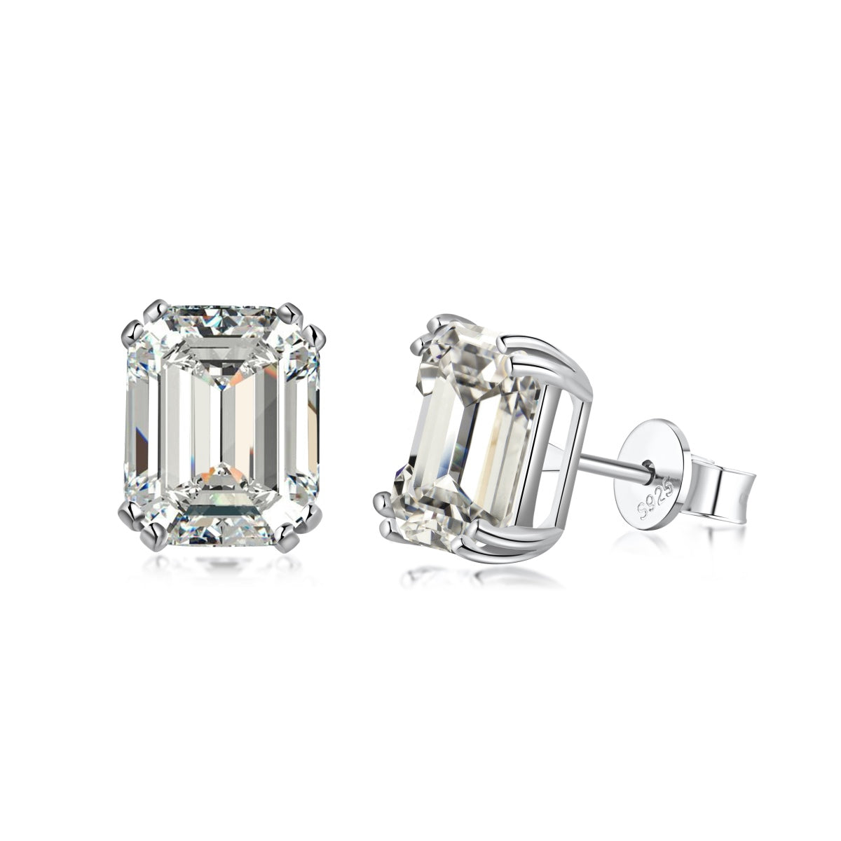 [Lucky Star]Dazzling Square Shape Earrings