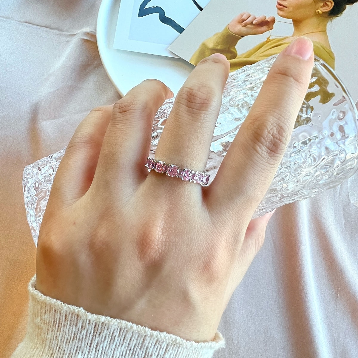 [Lucky Star]Eternity Round Cut Tennis Ring