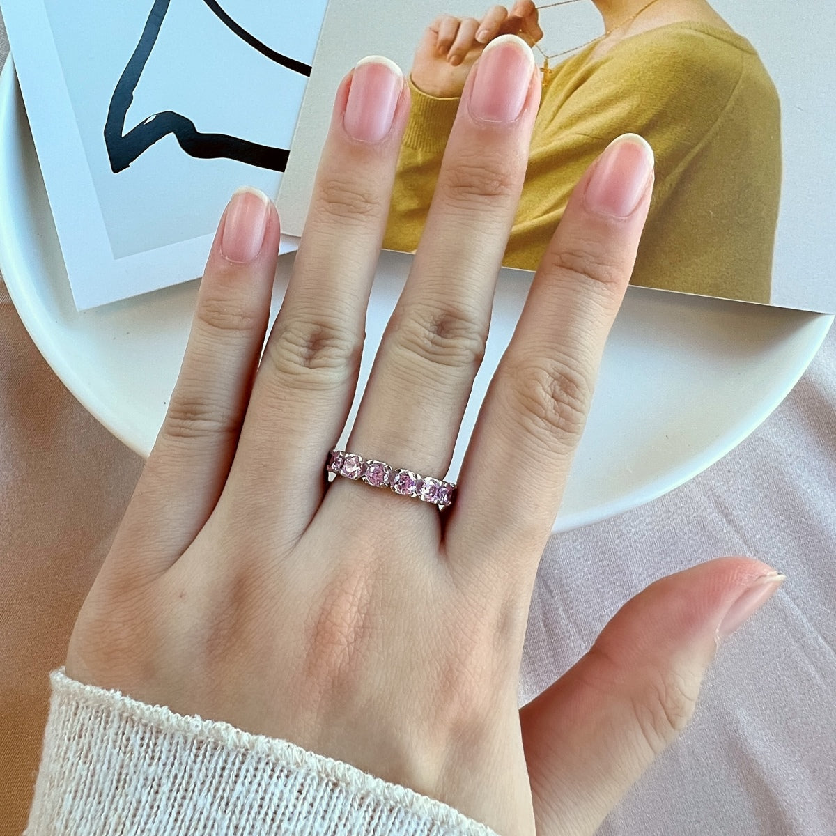 [Lucky Star]Eternity Round Cut Tennis Ring