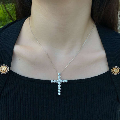 [Lucky Star]Radiant Cross Shape Necklace