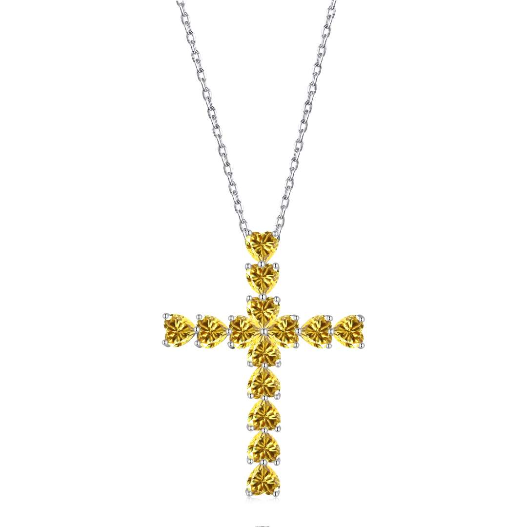 [Lucky Star]Radiant Cross Shape Necklace