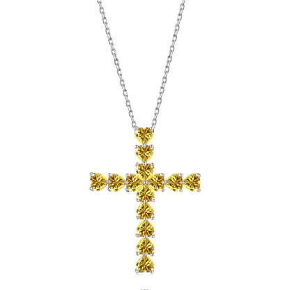 [Lucky Star]Radiant Cross Shape Necklace
