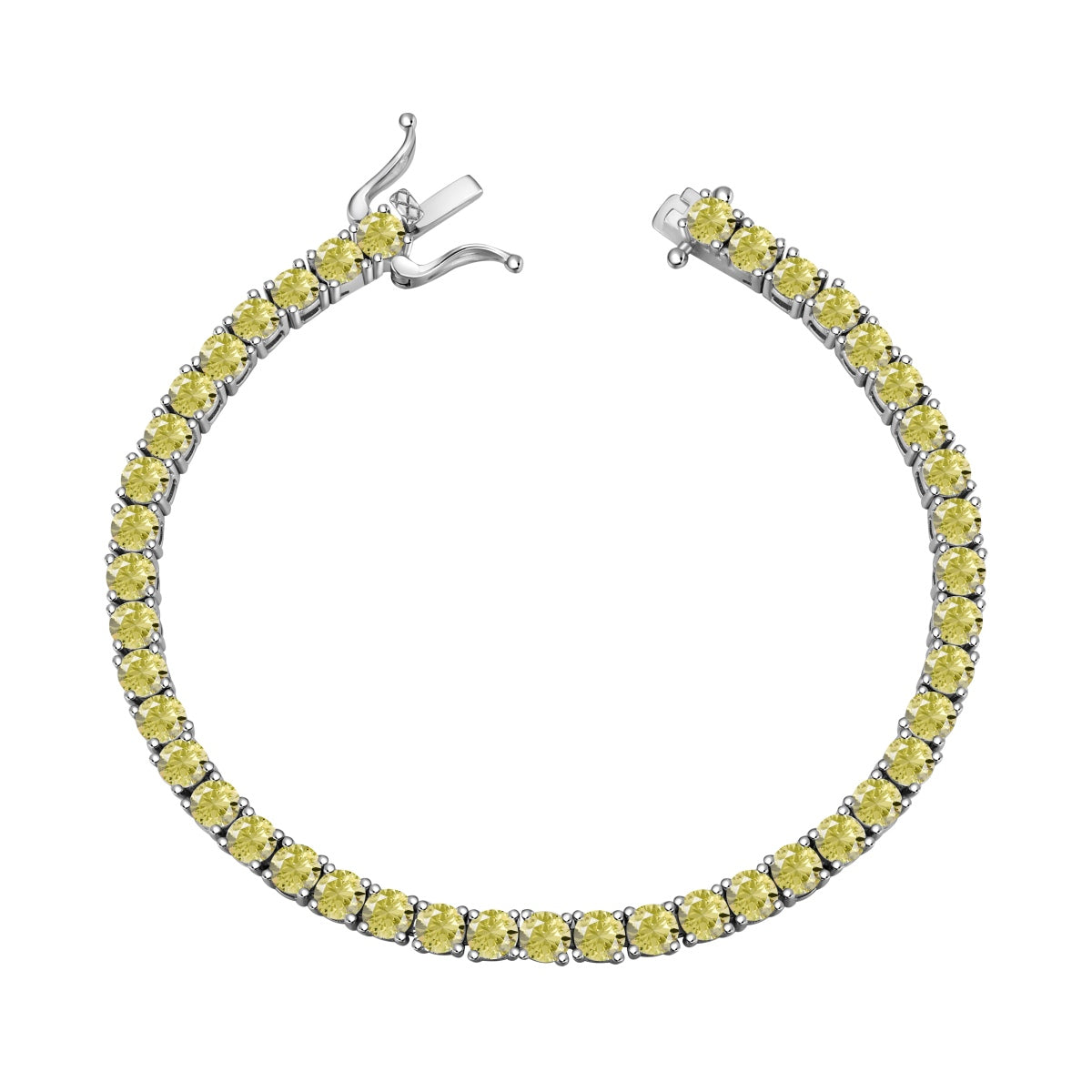 [Lucky Star]Ornate Dazzling Round Cut Tennis Bracelet