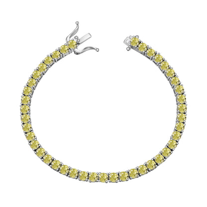 [Lucky Star]Ornate Dazzling Round Cut Tennis Bracelet