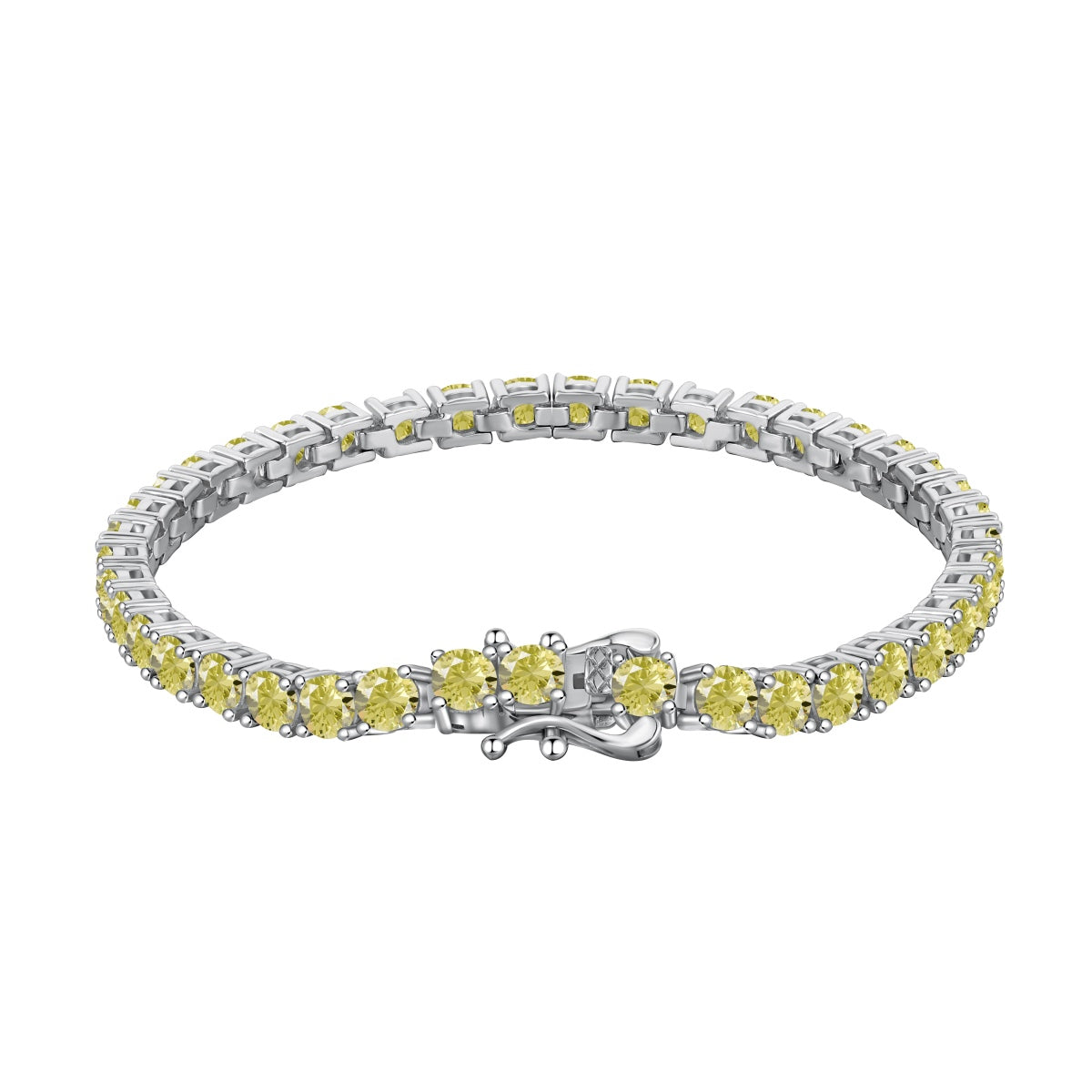 [Lucky Star]Ornate Dazzling Round Cut Tennis Bracelet