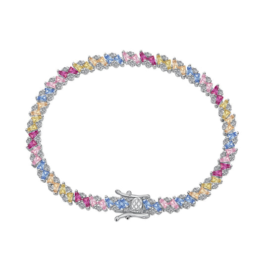 [Lucky Star]Ornate Sparkling Multi Cut Party Bracelet