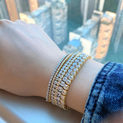 [Lucky Star]Radiant Shinning Princess Cut Tennis Bracelet