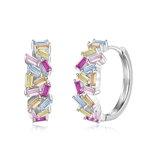 [Lucky Star]Dazzling Colorful Emerald Cut Daily Earrings
