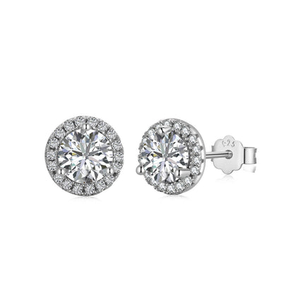 [Lucky Star]Classic Princess Round Shape Earrings