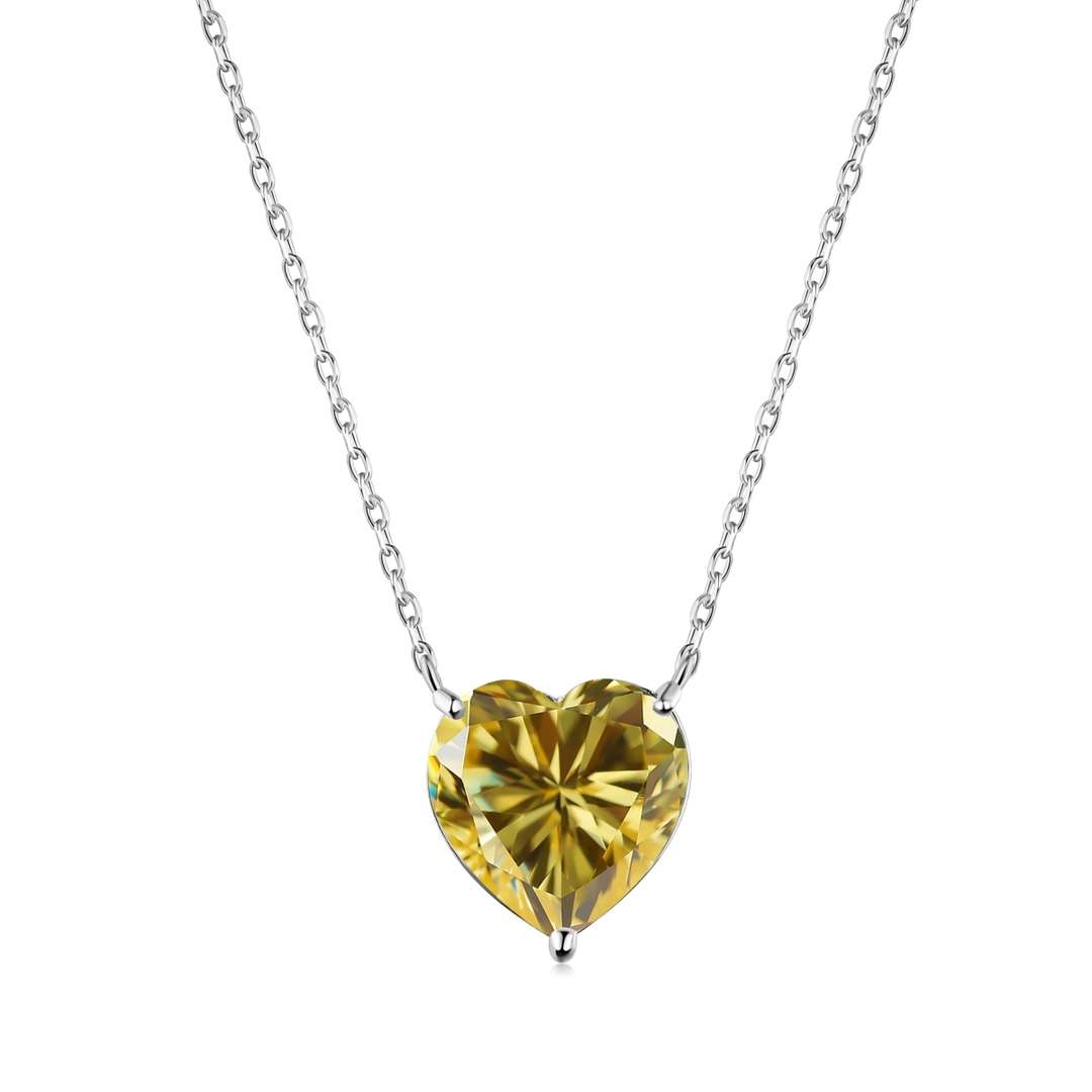 [Lucky Star]6.0 carat Radiant Heart Shape Necklace