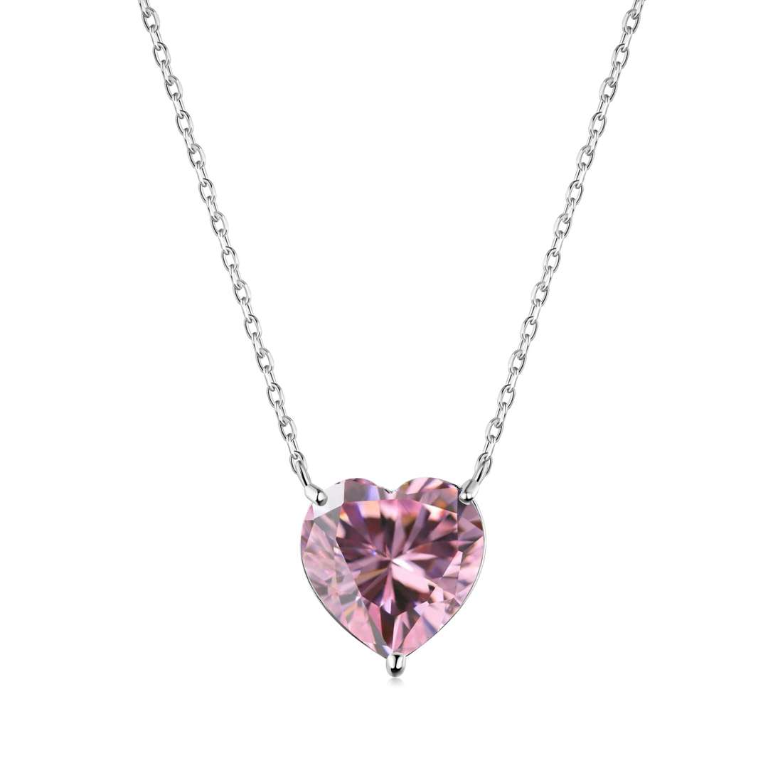 [Lucky Star]6.0 carat Radiant Heart Shape Necklace
