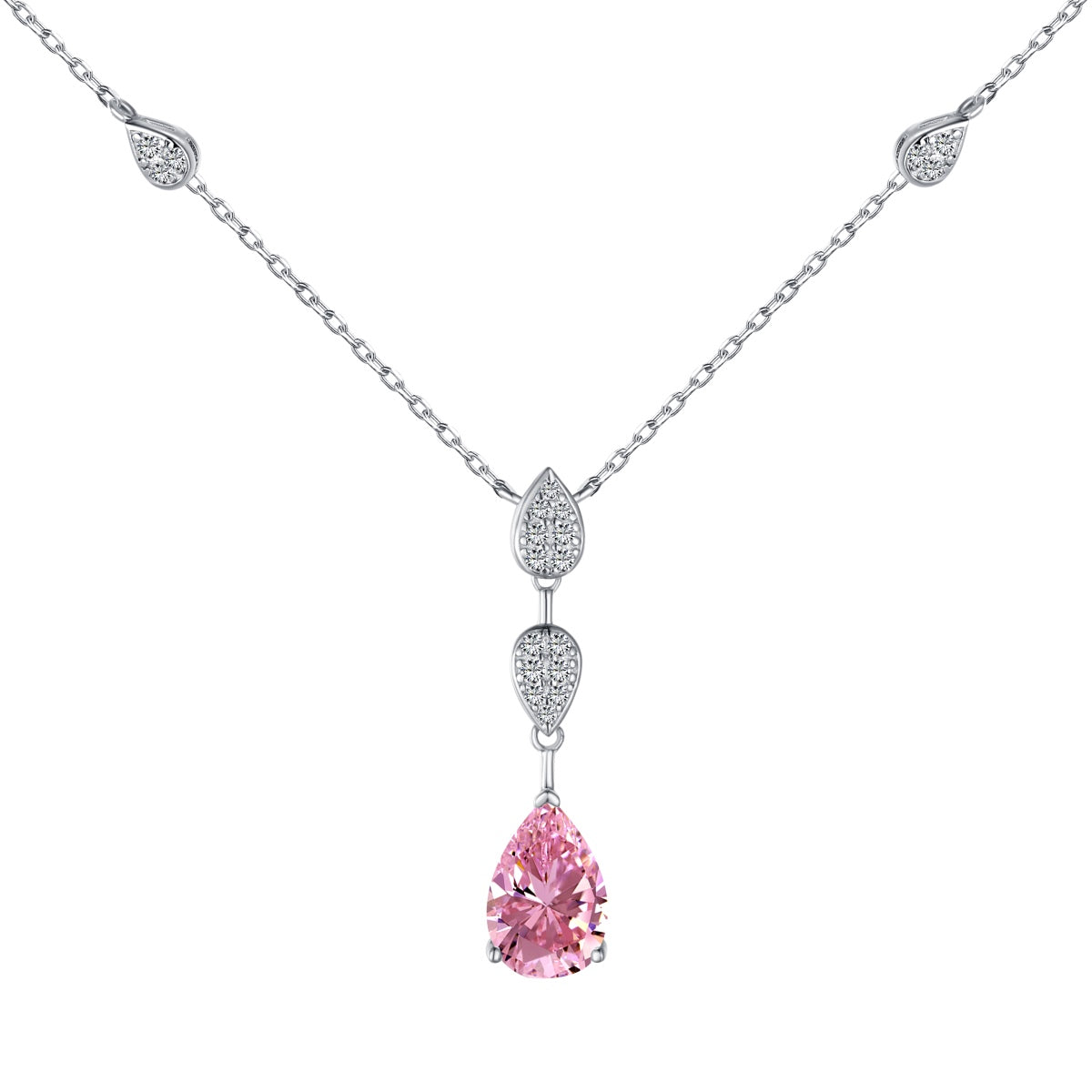 [Lucky Star]Dazzling Pear Cut Necklace