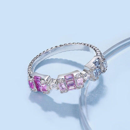 [Lucky Star]Unique Colorful Emerald Cut Party Ring