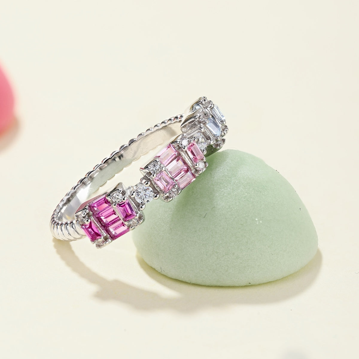 [Lucky Star]Unique Colorful Emerald Cut Party Ring