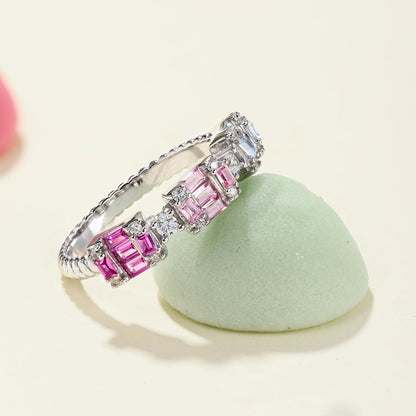 [Lucky Star]Unique Colorful Emerald Cut Party Ring