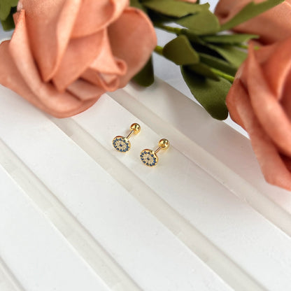 [Lucky Star]Devil's Eye Ear Bone Nail Earrings