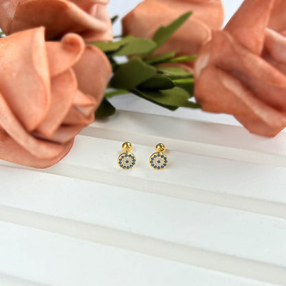 [Lucky Star]Devil's Eye Ear Bone Nail Earrings