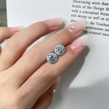 [Lucky Star]Classic Princess Round Shape Earrings