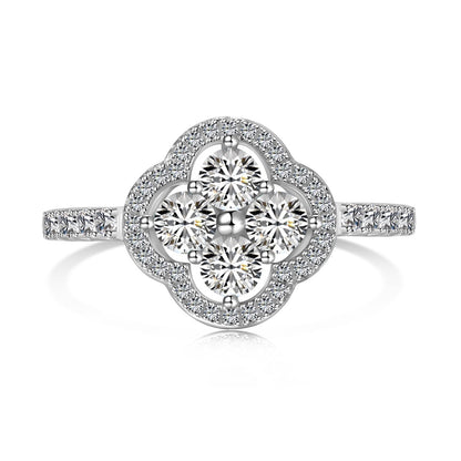 [Lucky Star]Four Leaf Clover Flower Design Ring
