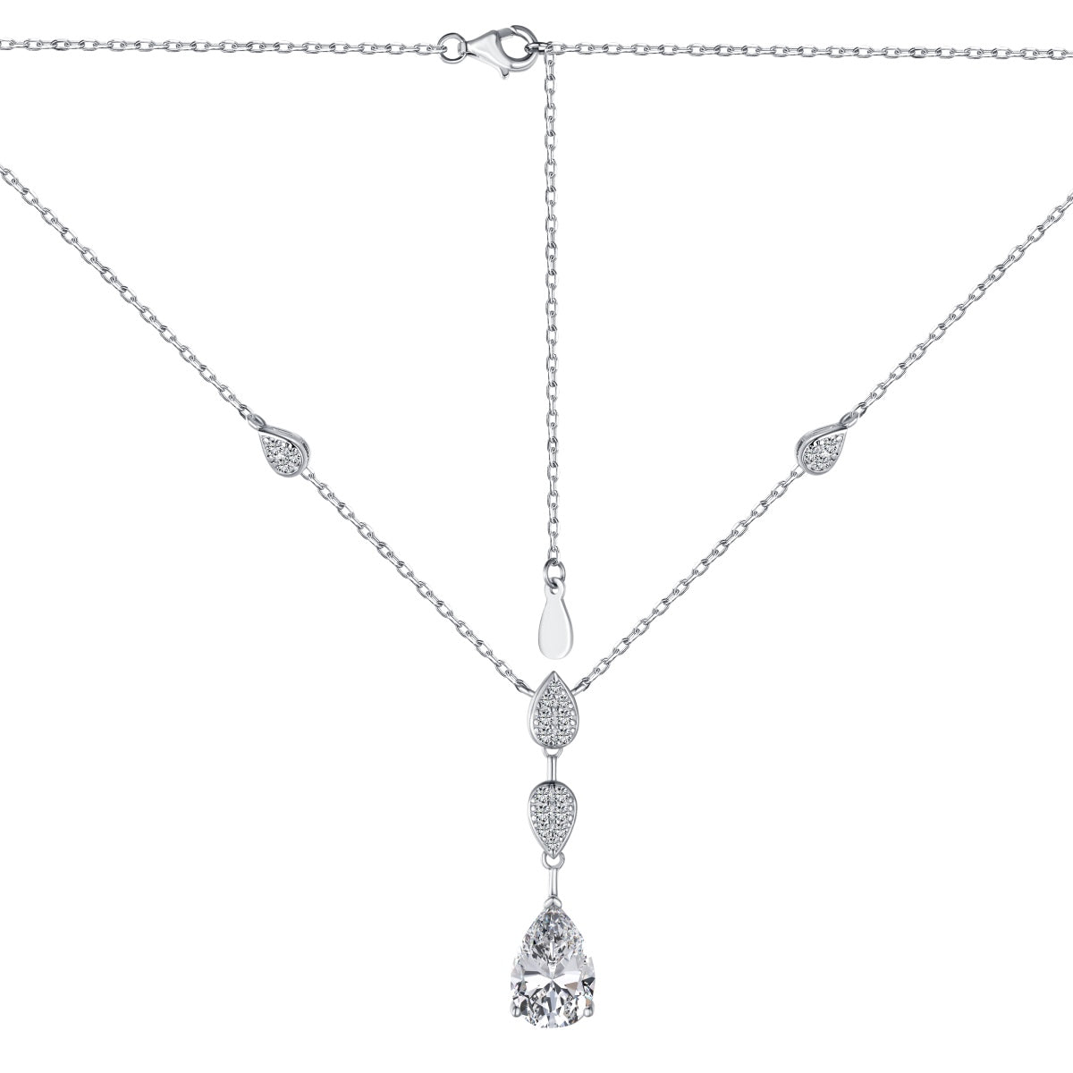 [Lucky Star]Dazzling Pear Cut Necklace