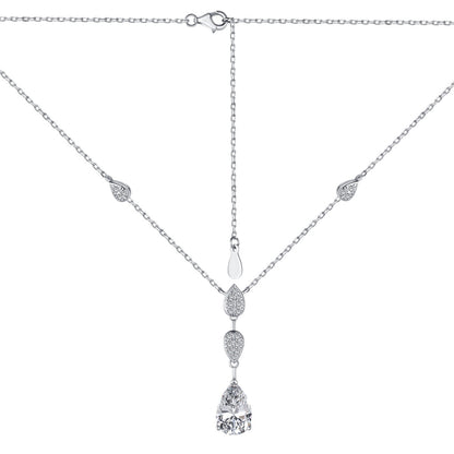 [Lucky Star]Dazzling Pear Cut Necklace