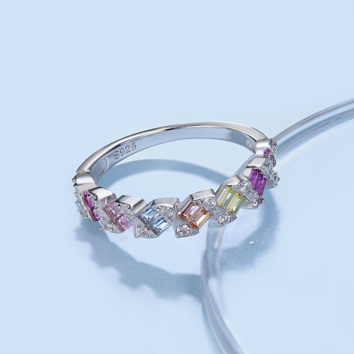 [Lucky Star]Delicate Vibrant Emerald Cut Daily Ring