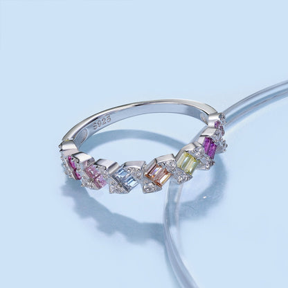 [Lucky Star]Delicate Vibrant Emerald Cut Daily Ring